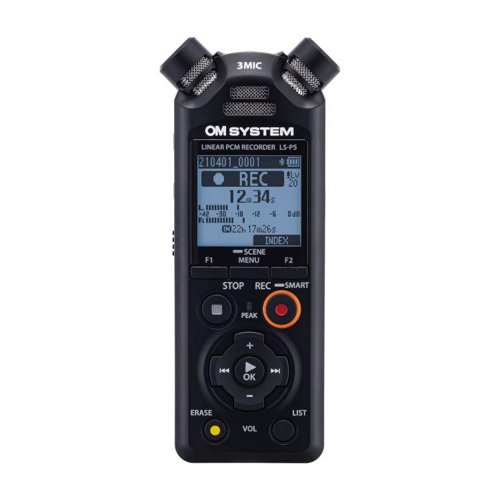 OM Systems LS-P5 Linear PCM Recorder with 2 Extra Batteries