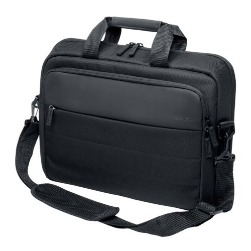 35049J | For professional commuters looking for an affordable travel-friendly carrying case made from sustainable materials, the EQ Laptop Carrying Case is the ideal solution.Using 23 x 250ml plastic bottles, the case is made from 52% post-consumer recycled (PCR) polyester. Modern and travel-friendly, the carrying case accommodates up to 16” laptops (including 15.6” notebooks) and includes a padded compartment. A zippered front compartment and multiple pockets offer easy access to files and accessories.A padded shoulder sling strap delivers support for your neck and shoulders, together with a trolley strap for simple attachment to rolling luggage. The clamshell design simplifies security screening.