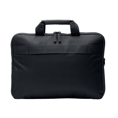 35049J | For professional commuters looking for an affordable travel-friendly carrying case made from sustainable materials, the EQ Laptop Carrying Case is the ideal solution.Using 23 x 250ml plastic bottles, the case is made from 52% post-consumer recycled (PCR) polyester. Modern and travel-friendly, the carrying case accommodates up to 16” laptops (including 15.6” notebooks) and includes a padded compartment. A zippered front compartment and multiple pockets offer easy access to files and accessories.A padded shoulder sling strap delivers support for your neck and shoulders, together with a trolley strap for simple attachment to rolling luggage. The clamshell design simplifies security screening.