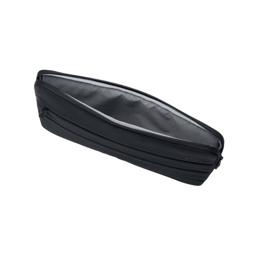 35053J | EQ laptop sleeves are the ideal solution for professional commuters looking for an affordable, travel-friendly carrying sleeve made from sustainable materials. This sleeve provides an internal padded compartment to protect your laptop or tablet. Includes a front zippered compartment for your peripherals and easily fits into Kensington EQ Laptop Backpacks or Laptop Carrying Cases.8.1 x 250ml plastic bottles were transformed into PET polyester yarn to create this sleeve - 58% of the overall product is post-consumer recycled (PCR) polyester.Affordable value-for-money solutions designed to protect laptops and tablets from scratches, bumps and drops.