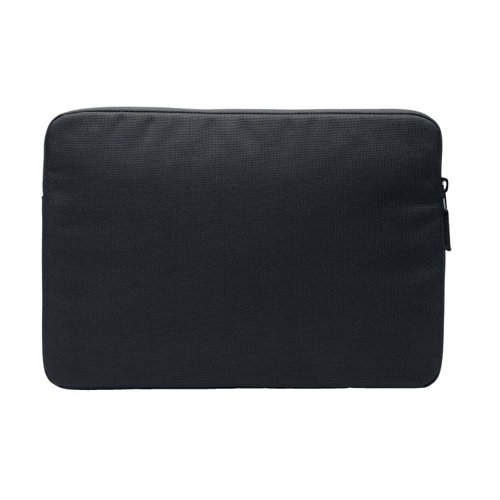 35054J | EQ laptop sleeves are the ideal solution for professional commuters looking for an affordable, travel-friendly carrying sleeve made from sustainable materials. This sleeve provides an internal padded compartment to protect your laptop or tablet. Includes a front zippered compartment for your peripherals and easily fits into Kensington EQ Laptop Backpacks or Laptop Carrying Cases.8 x 250ml plastic bottles were transformed into PET polyester yarn to create this sleeve - 60% of the overall product is post-consumer recycled (PCR) polyester.Affordable value-for-money solutions designed to protect laptops and tablets from scratches, bumps and drops.