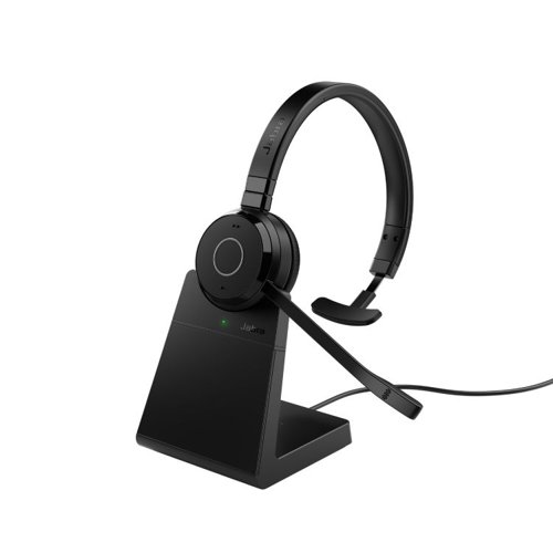 Jabra Evolve 65 TE MS Mono with Jabra LINK 390 USB-A and Charging Stand