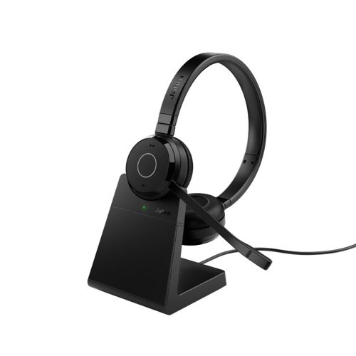 Jabra Evolve 65 TE MS Stereo with Jabra LINK 390 USB-A and Charging Stand