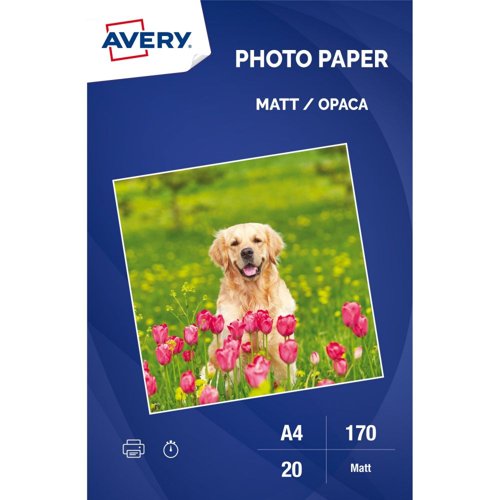 Avery Matt A4 Photo Paper 170gsm 20 Sheets