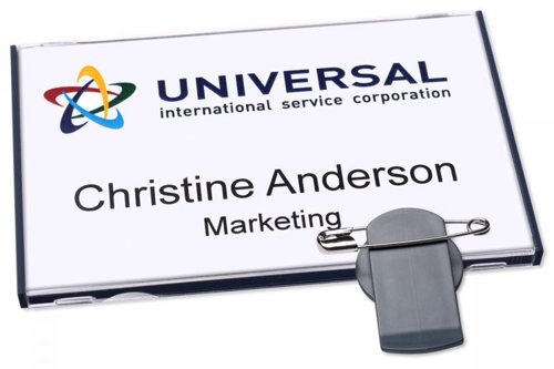 Avery 4838G-L Vista Name Badges - Plastic with Rotating Combi Clips