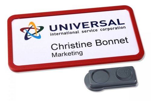 Avery 4839R-L Office Name Badges 81 x 43mm Red
