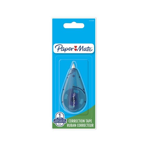 35334J | Make no mistake: Paper Mate Liquid Paper DryLine Correction Tape has got you--and your mistakes--covered. At nearly 40 feet long, the DryLine Correction Tape contains Liquid Paper's longest tape, making it perfect for school and work.Like most liquid paper correction tape products, DryLine tape lays down smoothly and corrects instantly with no mess. So you never need to wait for it to dry before copying, faxing, rewriting or typing. The super strong tape resists breaking and tearing for a correction product you can truly rely on.