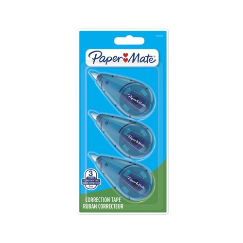 35335J | Make no mistake: Paper Mate Liquid Paper DryLine Correction Tape has got you--and your mistakes--covered. At nearly 40 feet long, the DryLine Correction Tape contains Liquid Paper's longest tape, making it perfect for school and work.Like most liquid paper correction tape products, DryLine tape lays down smoothly and corrects instantly with no mess. So you never need to wait for it to dry before copying, faxing, rewriting or typing. The super strong tape resists breaking and tearing for a correction product you can truly rely on.