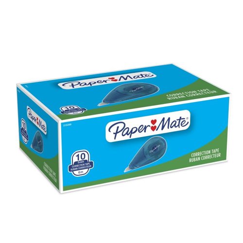 35336J | Make no mistake: Paper Mate Liquid Paper DryLine Correction Tape has got you--and your mistakes--covered. At nearly 40 feet long, the DryLine Correction Tape contains Liquid Paper's longest tape, making it perfect for school and work.Like most liquid paper correction tape products, DryLine tape lays down smoothly and corrects instantly with no mess. So you never need to wait for it to dry before copying, faxing, rewriting or typing. The super strong tape resists breaking and tearing for a correction product you can truly rely on.