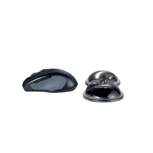 Kensington K62438WW Slim Duo Gel Mouse Trackball Grey Wrist Rest