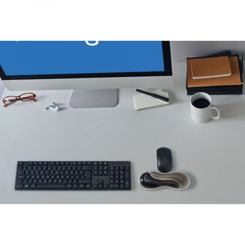 Kensington K62438WW Slim Duo Gel Mouse Trackball Grey Wrist Rest