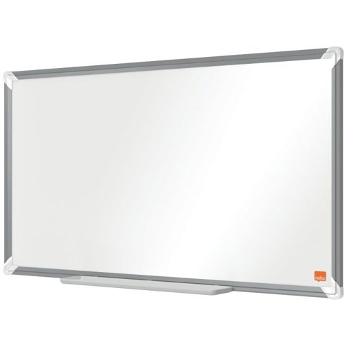 35401J | This modern widescreen magnetic whiteboard, with its sleek aluminium trim and stylish corner caps, is the perfect addition to any office, school, or home workspace. Its painted steel surface offers increased erasability which is less prone to ghost marks, stains and resistant to scratches and dents, making it ideal for moderate use.This small whiteboard has a smooth surface that enhances writing, ensuring clear, bold and stand out communication for effective collaboration. Designed with a concealed traditional through corner-mount system, it can be easily installed in either landscape or portrait orientation. The wall mounted whiteboard is magnetic, allowing for easy attachment of notes, photos, and key information and includes a large clip on accessories tray for the storage of whiteboard pens and whiteboard magnets. Our Premium Plus Whiteboards proudly carry the globally respected EU Ecolabel, recognising environmental excellence and ensuring reduced impact throughout the product life cycle.Whiteboard size: 710x400mm