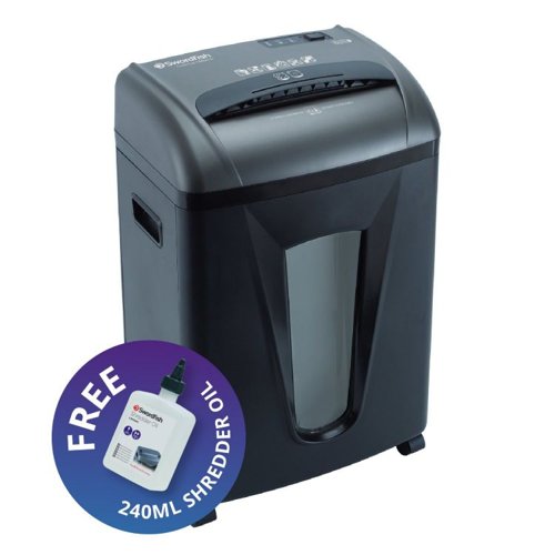 Swordfish 1400XCD Cross Cut Shredder with a Free 240ml Bottle of Oil