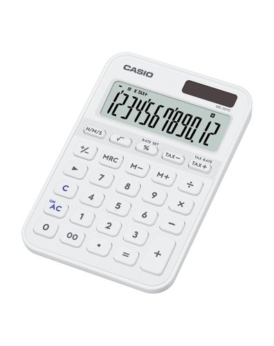 Casio MS-20YC Small Desk Calculator White