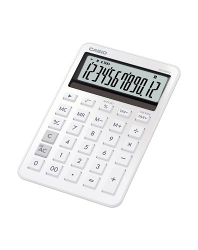 Casio MS-200DQ Mini Desk Calculator White