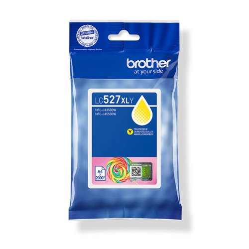 Brother LC527XLY High Yield Yellow Ink Cartridge