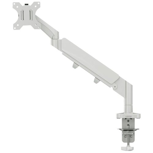 Leitz Ergo Space Saving Single Monitor Arm Light Grey Laptop / Monitor Risers 35704J Active Group  | Business Supplies. Workwear. Furniture. Promotional Merchandise. Business Technology