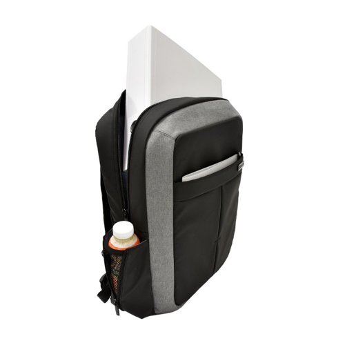 35751J | *** CLEARANCE ITEM - LIMITED STOCK AVAILABILITY AT THIS PRICE ***This laptop backpack accommodates and protects laptops and tablets up to 17.2 inches. It features a large, easy-access document compartment, a carrying handle, and fully padded, adjustable shoulder straps. There is also a side pocket for bottles and other items.