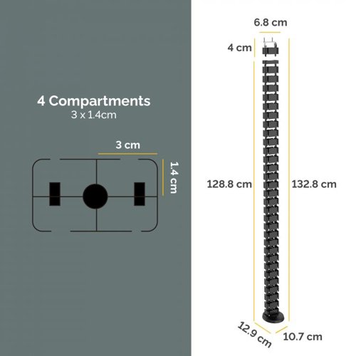 Fellowes Cable Spine Black