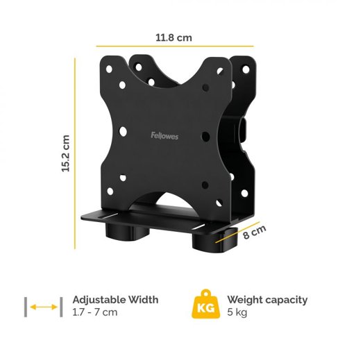 Fellowes VESA Thin Client holder Black