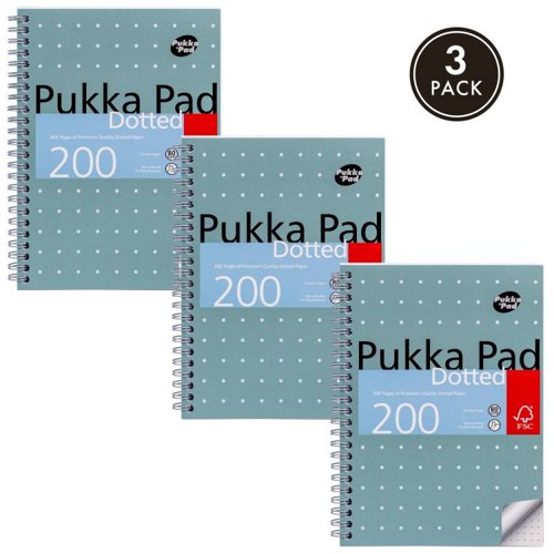 Pukka Metallic A5 Jotta (DOT) FSC Mix (Pack of 3) Notebooks 35970J Active Group  | Business Supplies. Workwear. Furniture. Promotional Merchandise. Business Technology