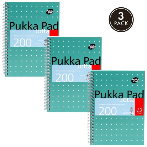 Pukka A5 Metallic Jotta Notepad FSC Mix (Pack of 3)