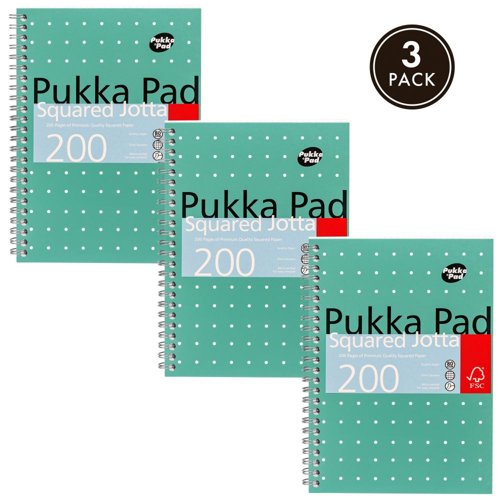 Pukka Metallic A5 Jotta (Squared) FSC Mix (Pack of 3)