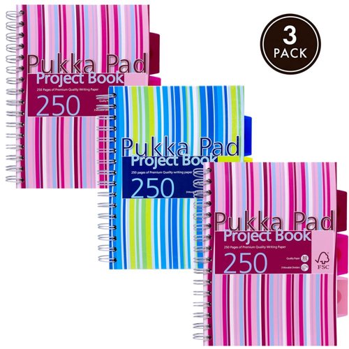 Pukka A5 Project Book FSC Mix (Pack of 3)