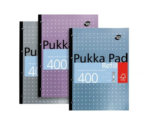 Pukka A4 400 Page Refill Pad FSC Mix (Pack of 5)