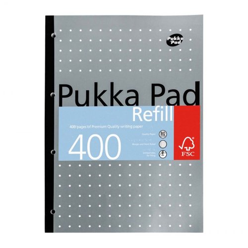Pukka A4 400 Page Refill Pad FSC Mix (Pack of 5)
