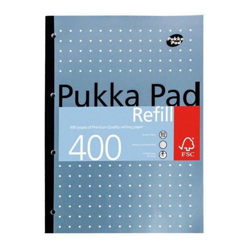 Pukka A4 400 Page Refill Pad FSC Mix (Pack of 5)