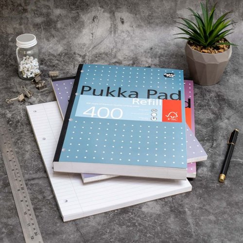 Pukka A4 400 Page Refill Pad FSC Mix (Pack of 5)