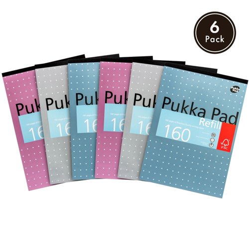 Pukka A4 Refill Pad FSC Mix (Pack of 6)