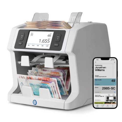 Safescan 2995-SC Banknote Value Counter and Sorter with SmartConnect
