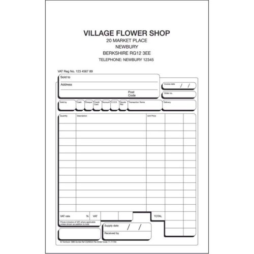 36099J | An instant hand writter record of all your business transactions. Provides a copy for you and your customer.