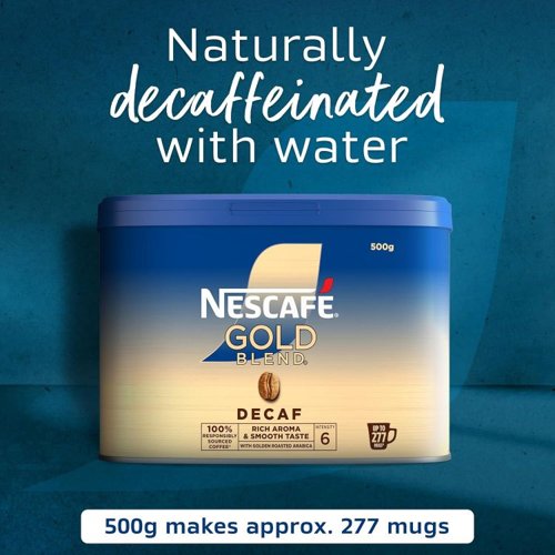 NESCAFE Gold Blend Decaf Coffee 500g Tin