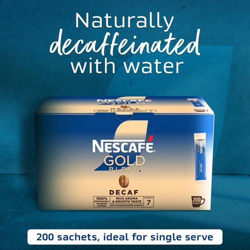 NESCAFE Gold Blend Decaf Coffee 200 Sachets