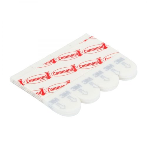 Command Pack of 12 Small Poster Strips White