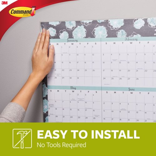 Command Pack of 12 Small Poster Strips White