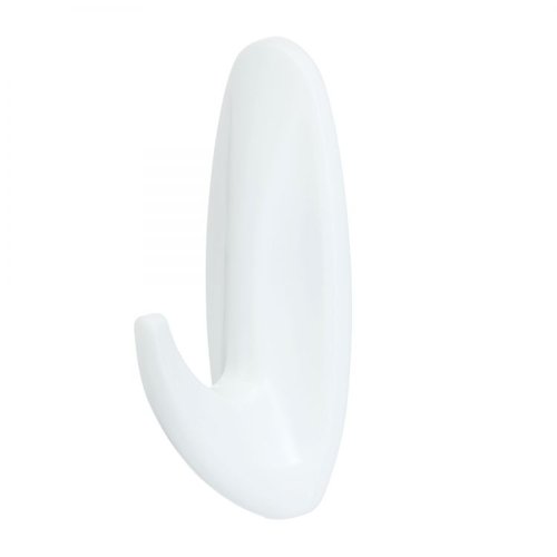Command Pack of 2 Medium Oval Hooks With Command Strips White