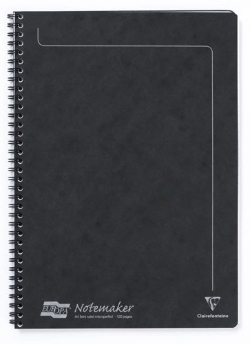 Clairefontaine Europa 10PK Notemaker A4 120 pages 90g paper Black