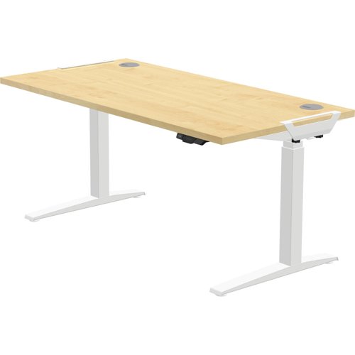 Fellowes Levado White Desk Base and Maple Worktop 1600mm