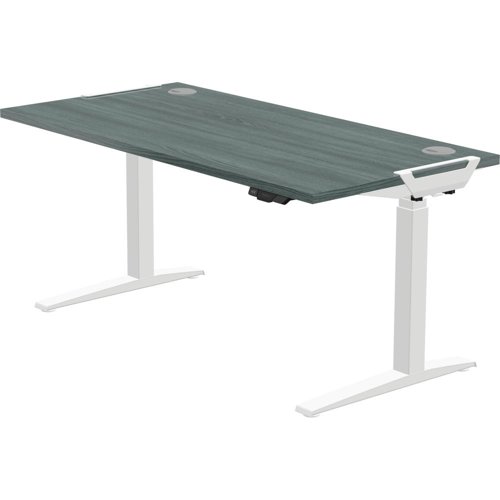 Fellowes Levado White Desk Base and Newport Oak Worktop 1600mm