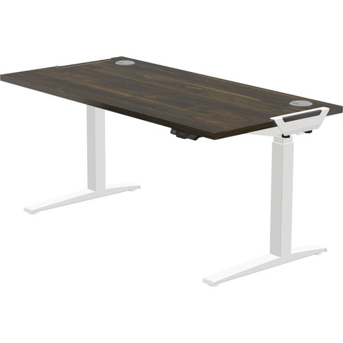 Fellowes Levado White Desk Base and Walnut Worktop 1400mm