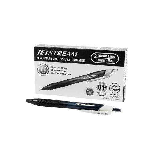 uni-ball Jetstream Sport 12 Pack Black 1.0mm Broad Nib Rollerball Pen