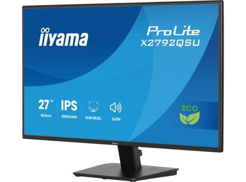 iiyama X2792QSU-B1 27 Inch 2560x1440 IPS Prolite Monitor 36783J Buy online at Office 5Star or contact us Tel 01594 810081 for assistance