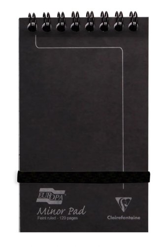 Clairefontaine Europa Minor Pad 120 pages 90g Black Pack of 10