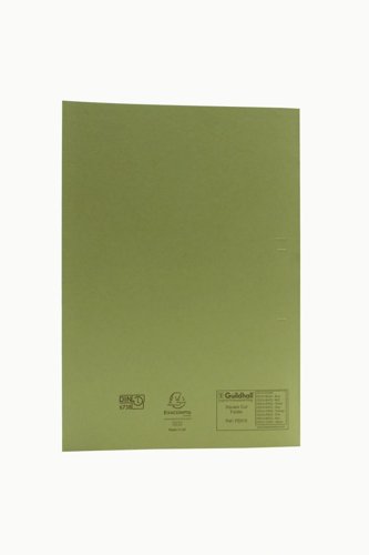 Exacompta Guildhall Square Cut Folder Foolscap Green Pack of 100