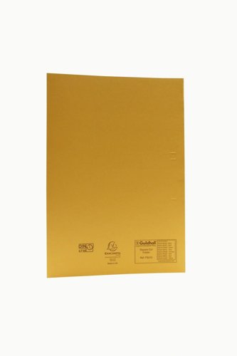 Exacompta Guildhall Square Cut Folder Foolscap Yellow Pack of 100
