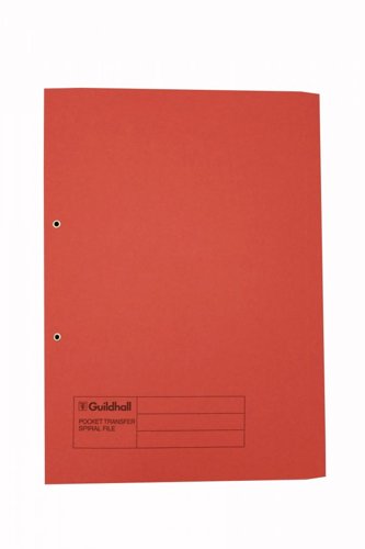 Exacompta Guildhall Pocket Transfer Spring File Red Pack of 25